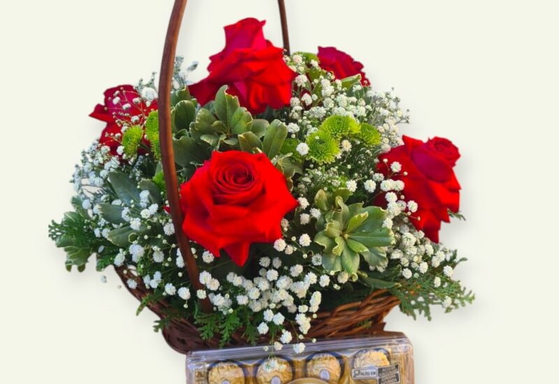 cesta de flores