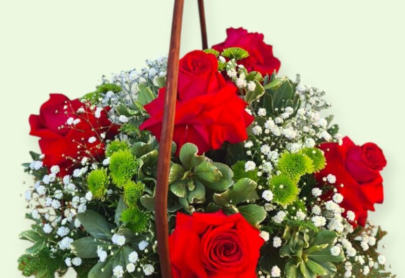cesta de flores